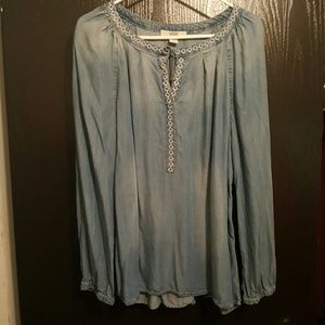 Super soft vintage, blue jean tunic!